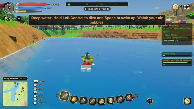 A diver exploring the sea floor for treasure